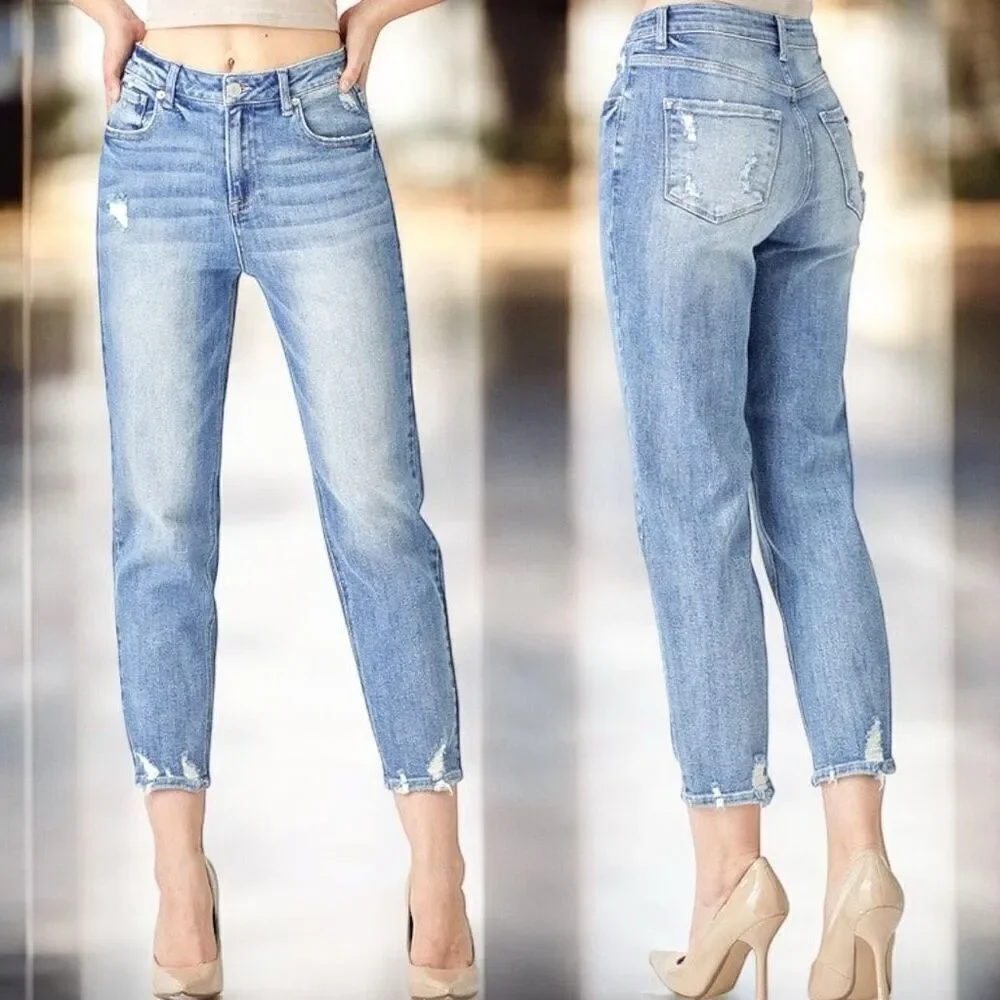 Risen High Rise Boyfriend Jeans Size 1XL
